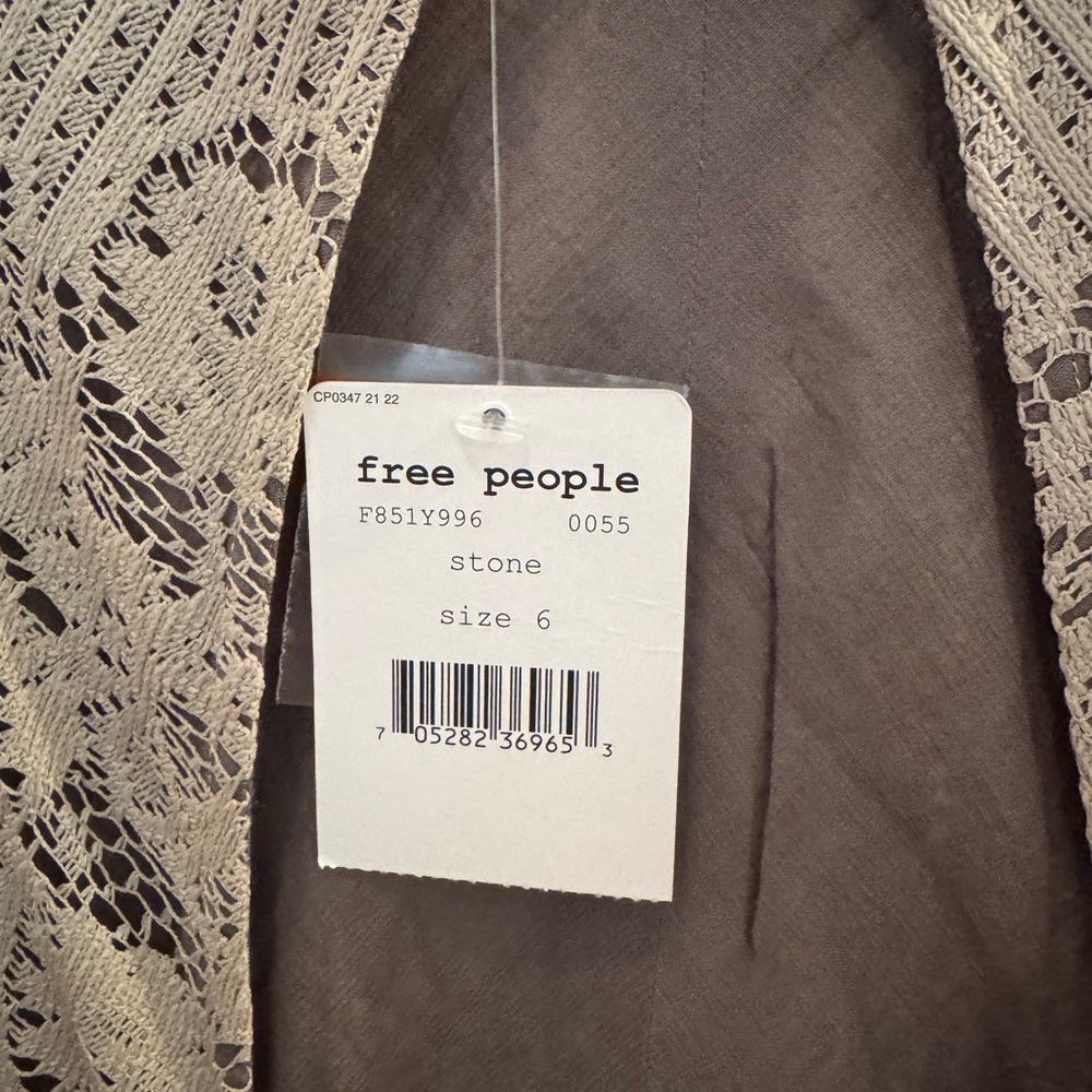 Free People Backless Lace Dress in Taupe - Picture 6 of 6